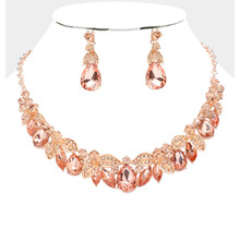 Wrapped In Vines Necklace Set - Rose Gold