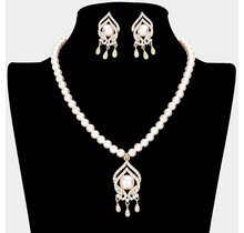 Blessings Up Pearl Necklace Set - Cream