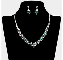 Over The Vine Necklace Set - Emerald