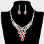 Meet Me In The Middle Necklace Set - Red