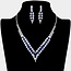Double Up Necklace Set - Royal Blue