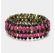 Piece By Piece Bracelet - Fuchsia