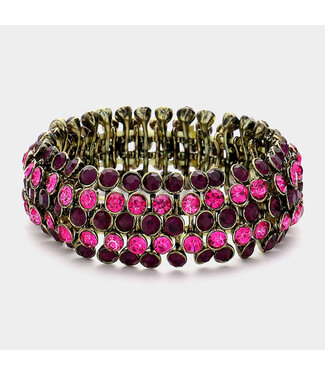 Piece By Piece Bracelet - Fuchsia