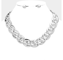 Link Up Necklace Set - Silver