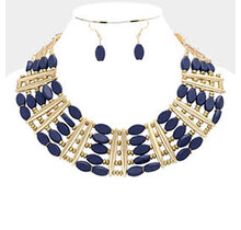 Deep Thoughts Necklace Set - Blue