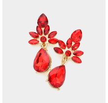 Touch Of Elegance Earrings - Red