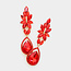 Social Elite Earrings -  Red