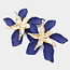 Everything Floral Earrings - Navy