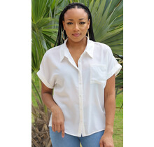 No Basics Buttoned Top OFF WHITE