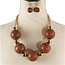 Be Extra Necklace Set - Brown