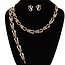 Never Too Much Necklace/Bracelet Set - Gold