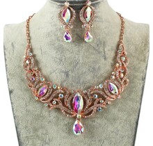 Sparkle Luxe Necklace Set - Rose Gold Iridescent