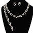 Never Too Much Necklace/Bracelet Set - Silver