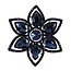 In The Shadow Floral Brooch - Navy