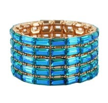 Square Up Bracelet - Blue Iridescent