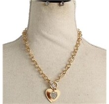 My Heart Beat Necklace Set - Gold