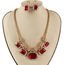 Through The Storm Jewel Necklace Set - Red