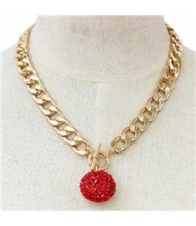 Circle Of Radiance Necklace - Red