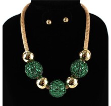 Keep It Spicy Necklace Set - Green