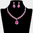 All Of My Love Necklace Set - Fuchsia