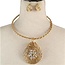 Trapped In Glam Necklace Set - Gold