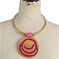 Stay Grounded Necklace Set - Fuchsia