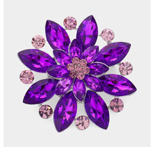 Petal Prism Brooch - Purple