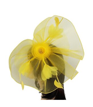 Ready For More Fascinator - Yellow