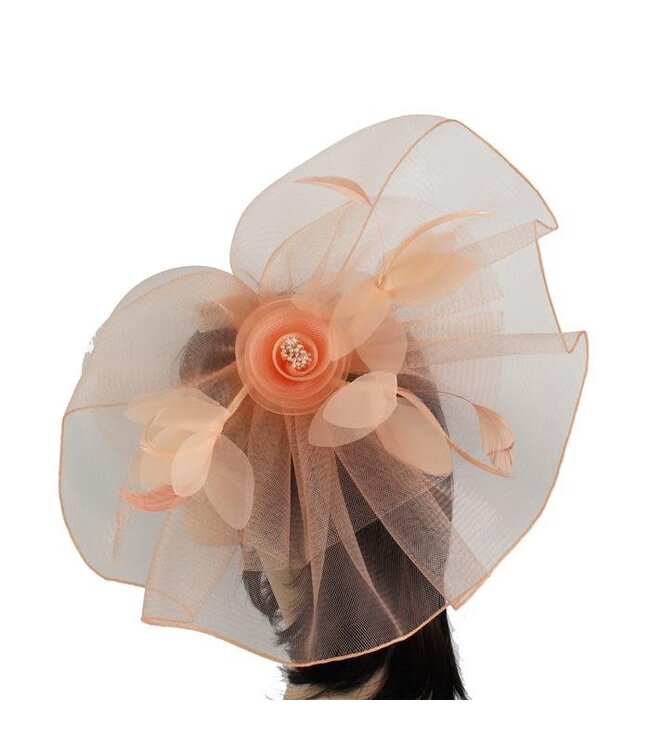 Ready For More Fascinator - Peach