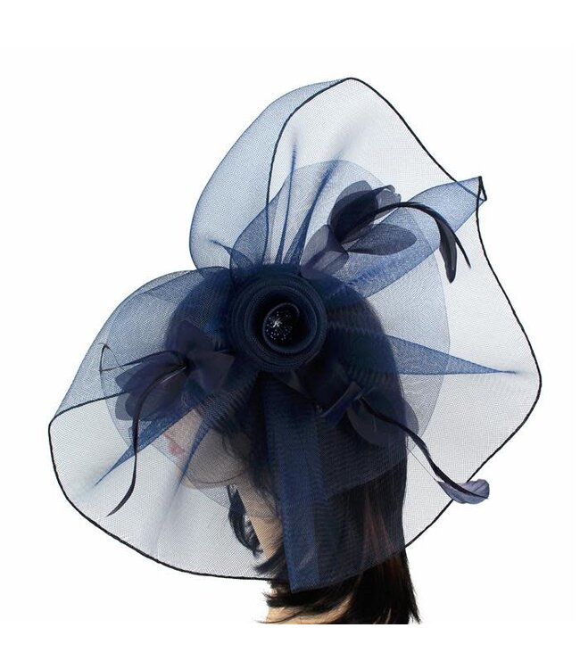 Ready For More Fascinator - Navy