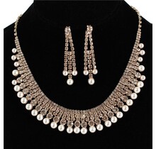 Beading You To It Pearl Necklace Set - Gold