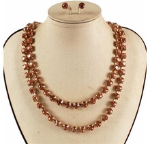 Nice Touch Jewel Necklace Set - Rose Gold