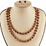 Nice Touch Jewel Necklace Set - Rose Gold