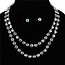 Nice Touch Jewel Necklace Set - Silver Iridescent