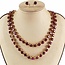 Nice Touch Jewel Necklace Set - Fuchsia