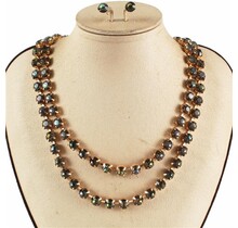 Nice Touch Jewel Necklace Set - Green Mutli