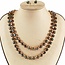Nice Touch Jewel Necklace Set - Green Mutli