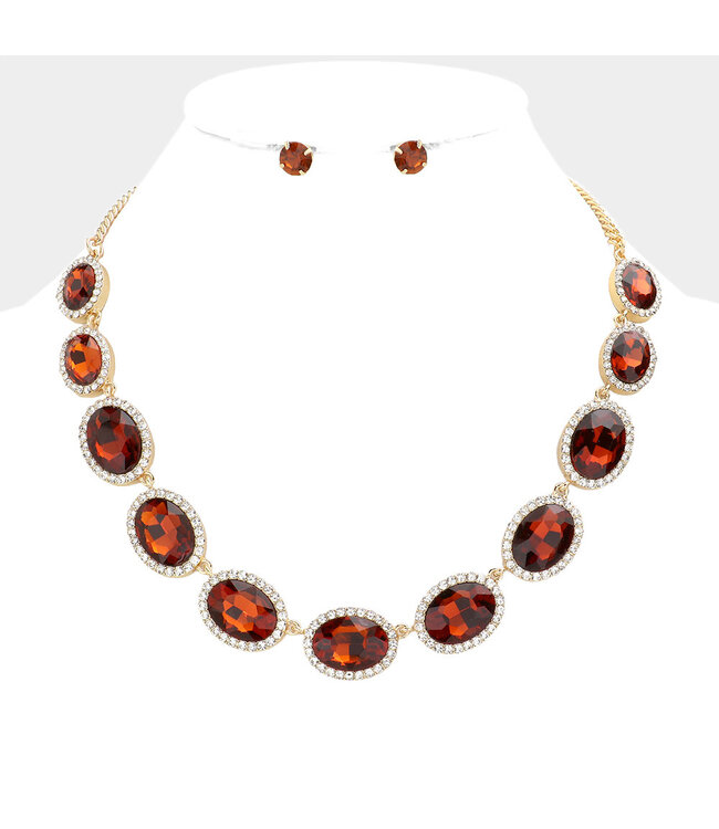 Fun Times Jewel Necklace Set - Topaz