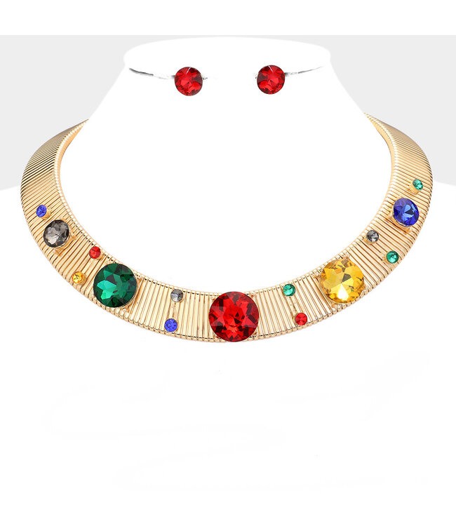 Catch The Vibe Necklace Set - Multi