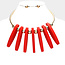 Tribe Vibes Necklace Set - Red