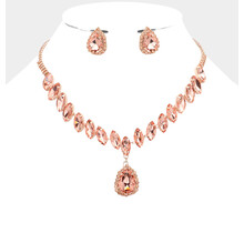Meet Me At The Gala Necklace Set - Rose Gold