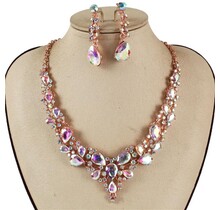 Fool For Jewels Necklace Set - Rose Gold Iridescent