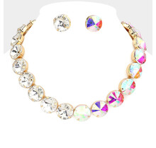 Playing Sides Necklace Set - Gold/Iridescent