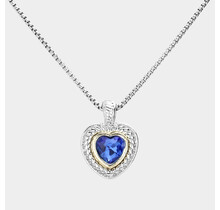 Give You My Heart 14KT Gold Dipped Necklace - Royal Blue