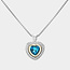 Give You My Heart 14KT Gold Dipped Necklace - Aqua