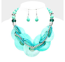 Locked In Your Love Necklace Set - Mint