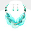 Locked In Your Love Necklace Set - Mint