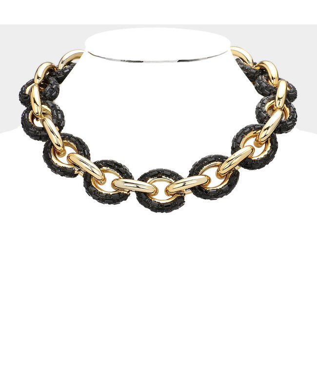Urban Link Necklace - Black
