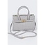 Vacation Me Please Linen Handbag - Grey