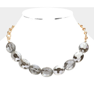 So Oval You Necklace - Grey